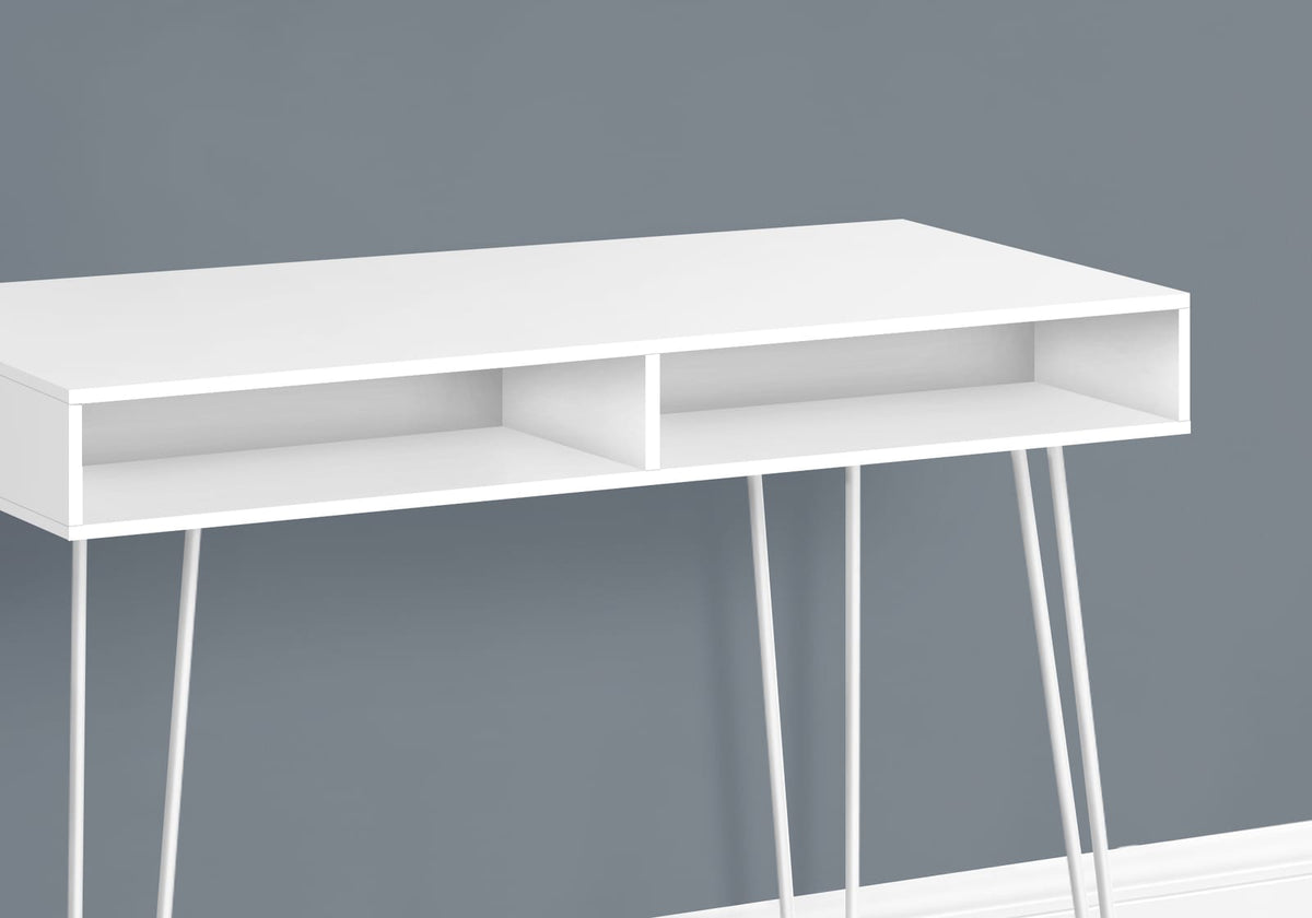 White Computer Desk - Home Office Storage, 40"L