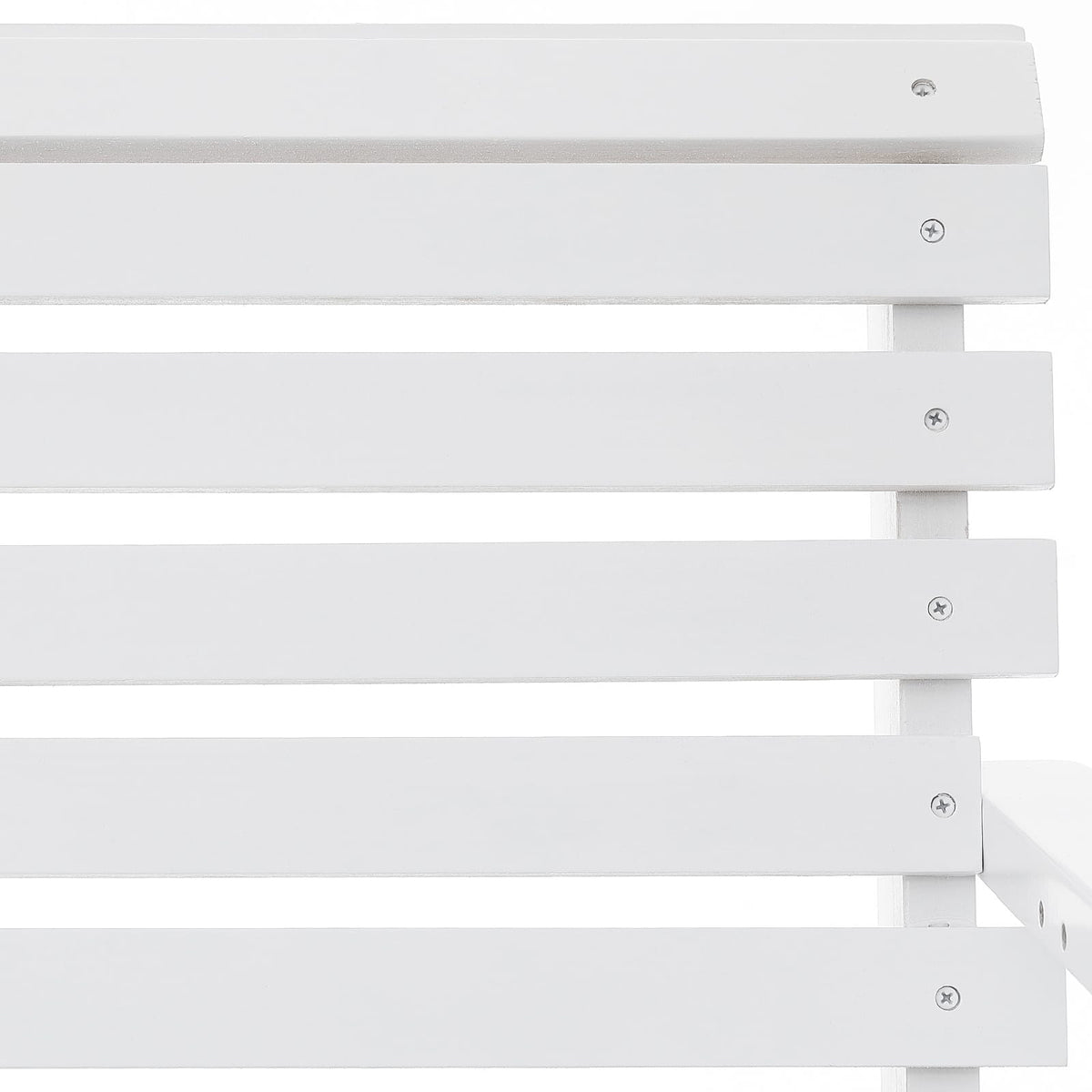 Wooden Porch Swing - 4ft White, Heavy Duty Outdoor Bench