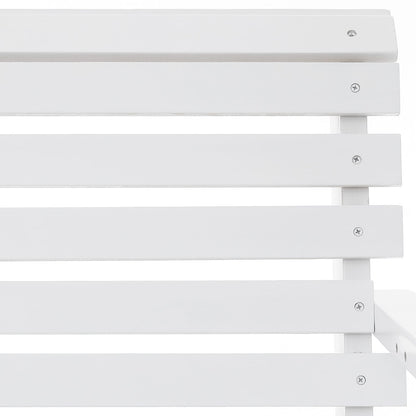 Wooden Porch Swing - 4ft White, Heavy Duty Outdoor Bench