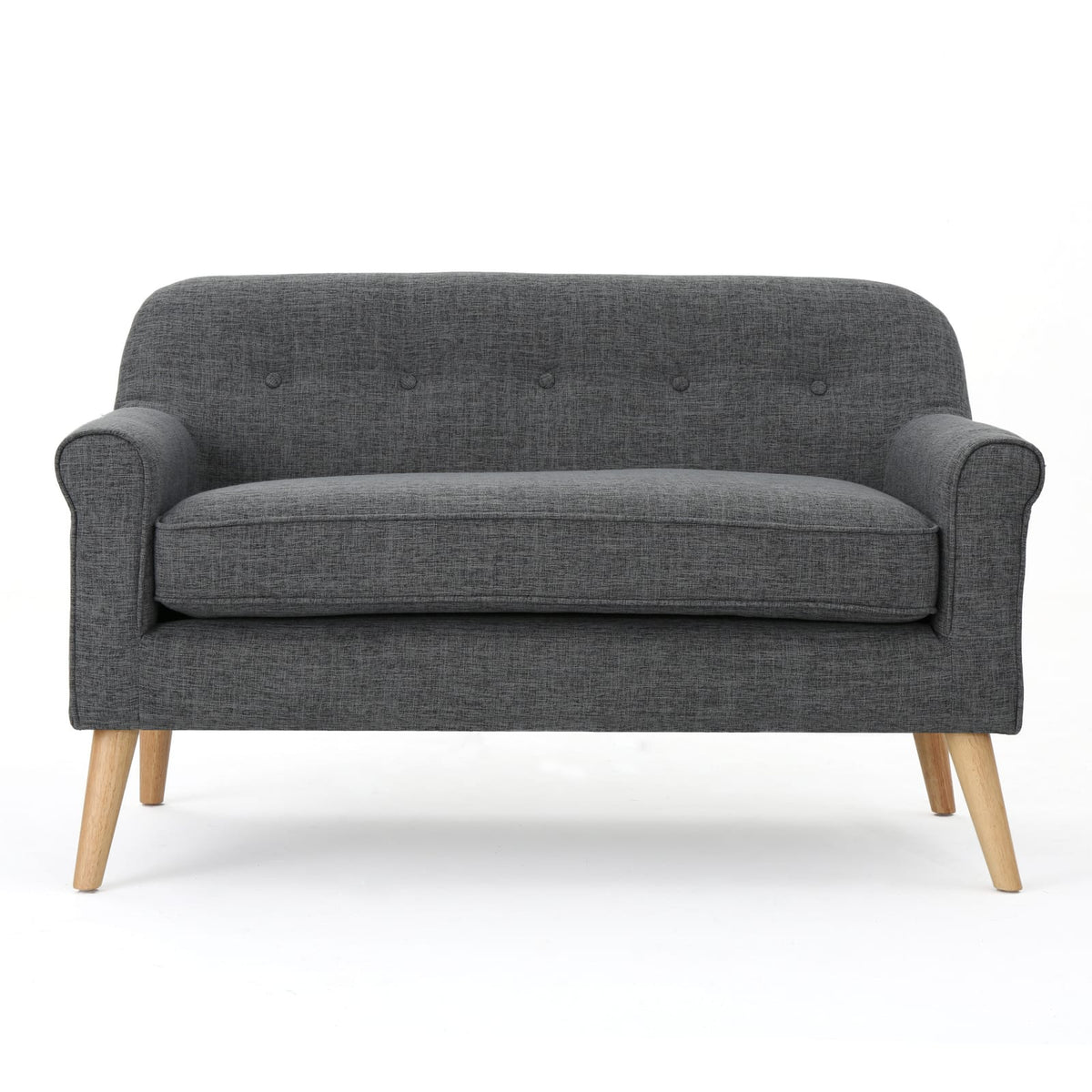 Gray Fabric Loveseat - 50.75" Two Seater