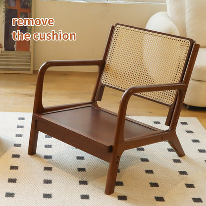 White Fabric Accent Chair - Bedroom Reading Chair for Living Room