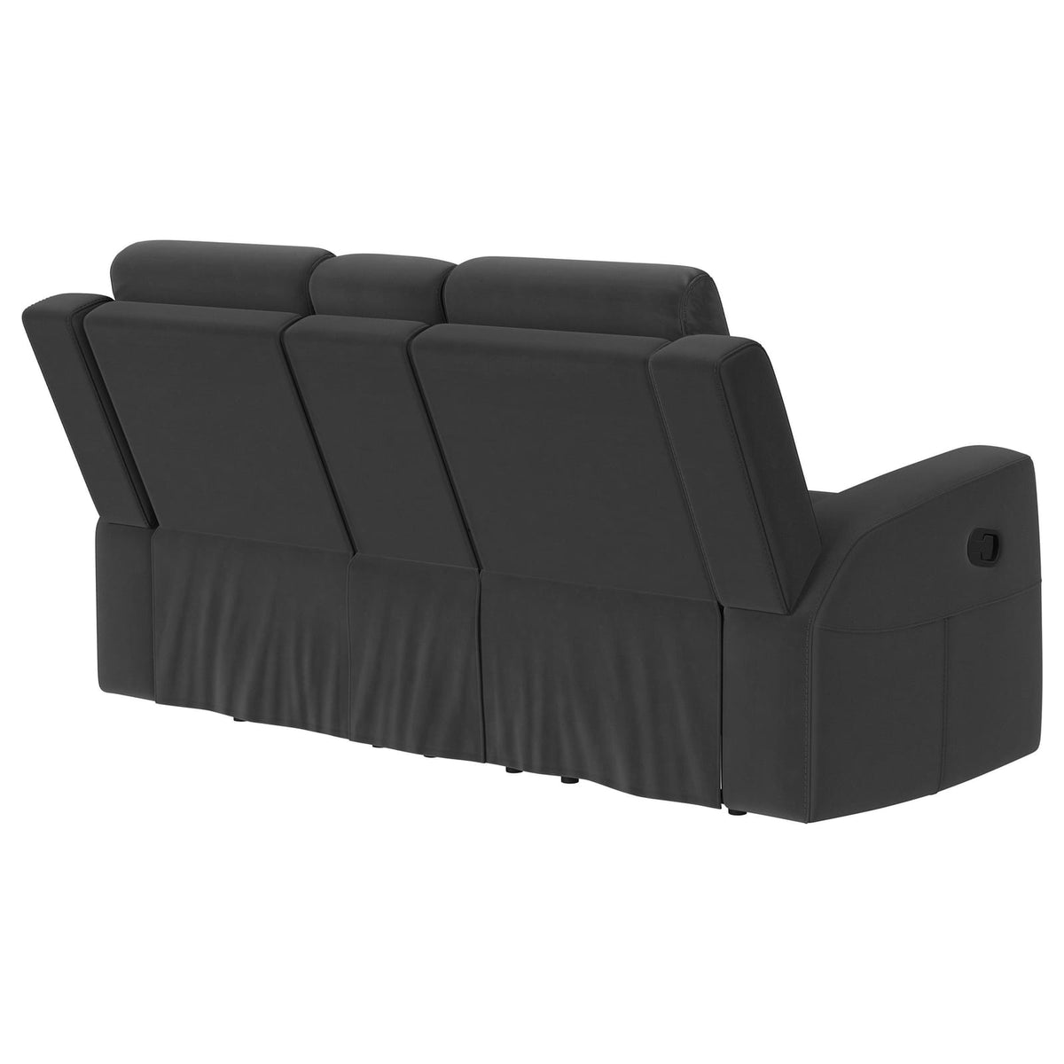 Slater Dark Charcoal Reclining Loveseat - 71" Wide for Living Room