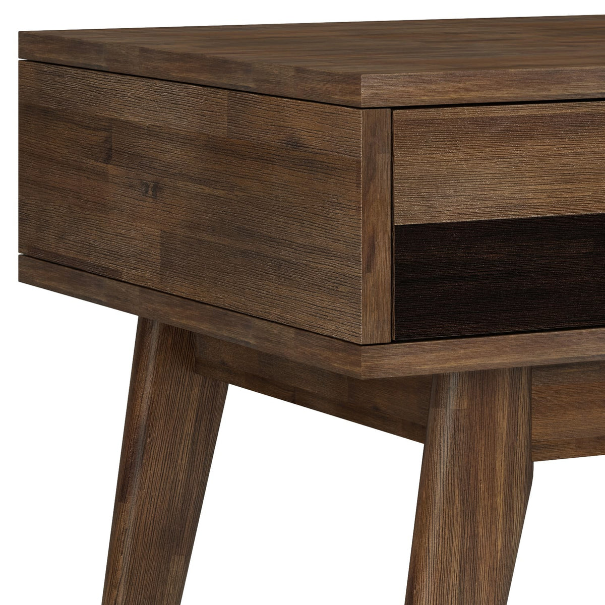 Clarkson End Table - Dark Brown Rustic Storage