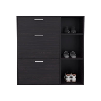Black Shoe Cabinet with 2 Doors - Storage for Bedroom for Living Room