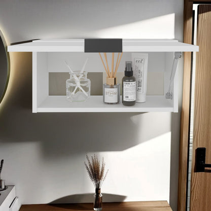White Kitchen Wall Cabinet - 9.9" x 20" x 8.5" for Living Room