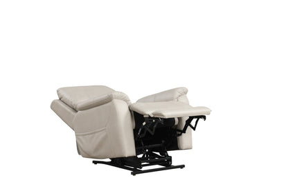 Contemporary Light Gray Lift Chair - Saddle Arms Wired Controller