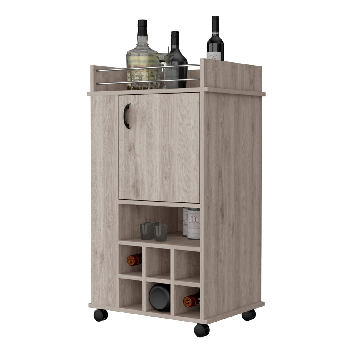 Black Engineered Wood Desk with Storage and Bookcase for Home Office