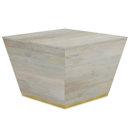 Silver Mango Wood Coffee Table - 28 Inch Square