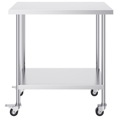 24 x 36 Stainless Steel Work Table - Silver for Living Room