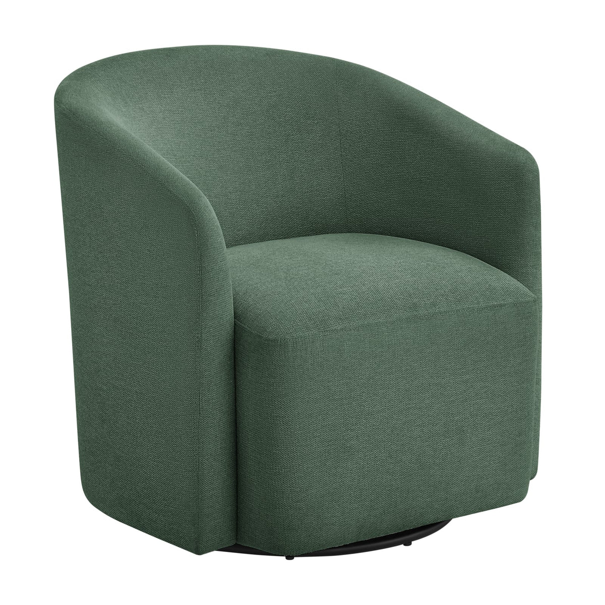Green Swivel Barrel Accent Chair for Living Room or Guest Use
