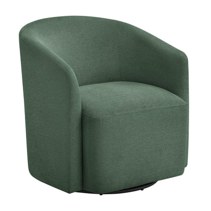 Green Swivel Barrel Accent Chair for Living Room or Guest Use