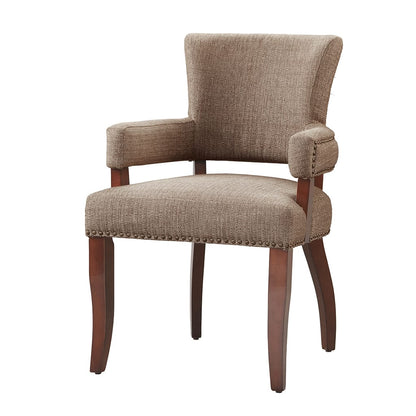 Brown Polyester Dining Chair - Espresso Finish