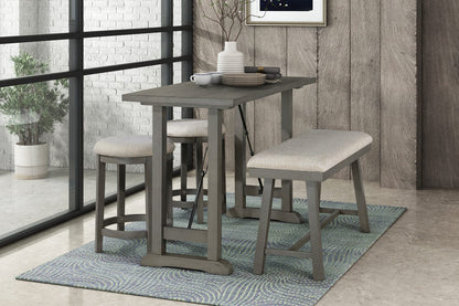 Light Gray Rectangular Dining Table - Seats 4