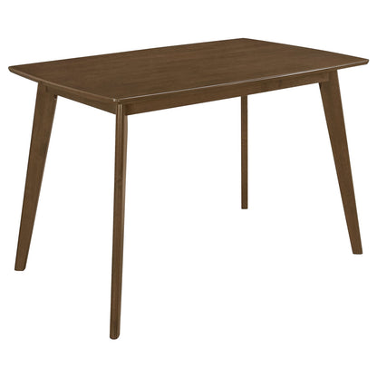 Mid-Century Modern Brown Dining Table - 48" Rectangular