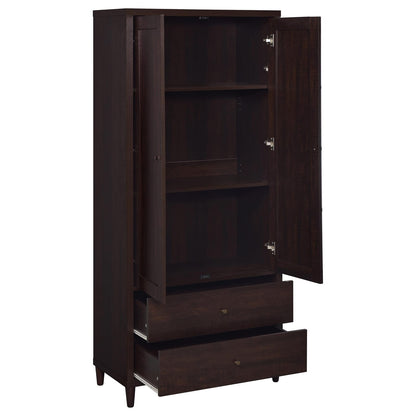 Nestor Tobacco 2-drawer Tall Accent Cabinet with 2 Doors