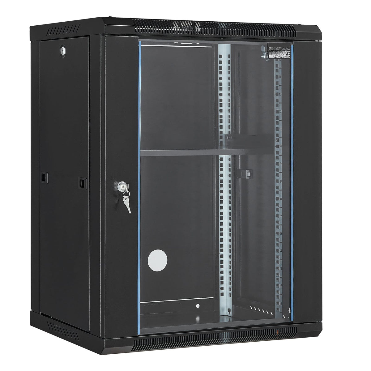 15U Black Sheet Metal Network Server Rack