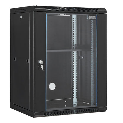 15U Black Sheet Metal Network Server Rack