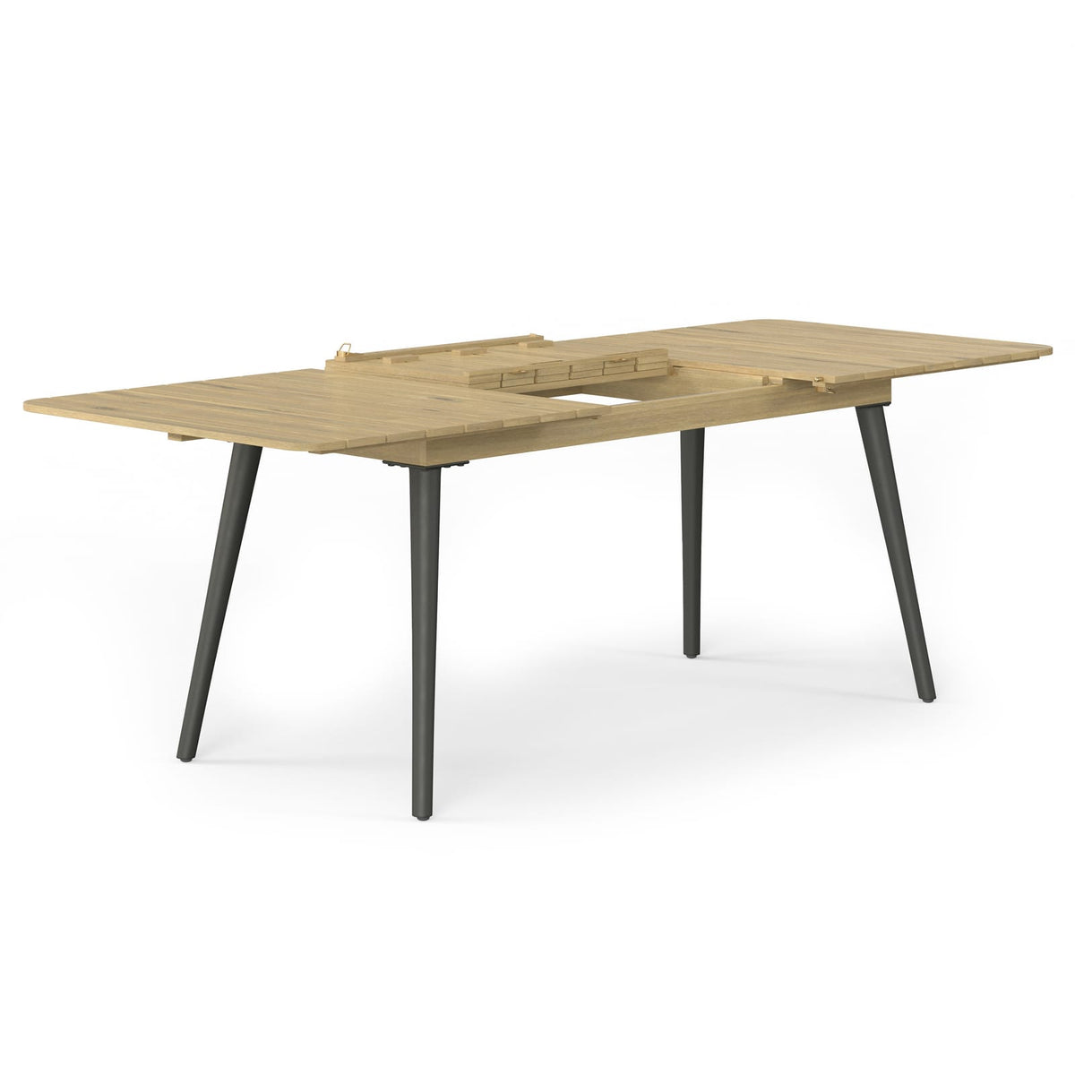 Light Brown Extendable Dining Table - 86.6" Outdoor Table