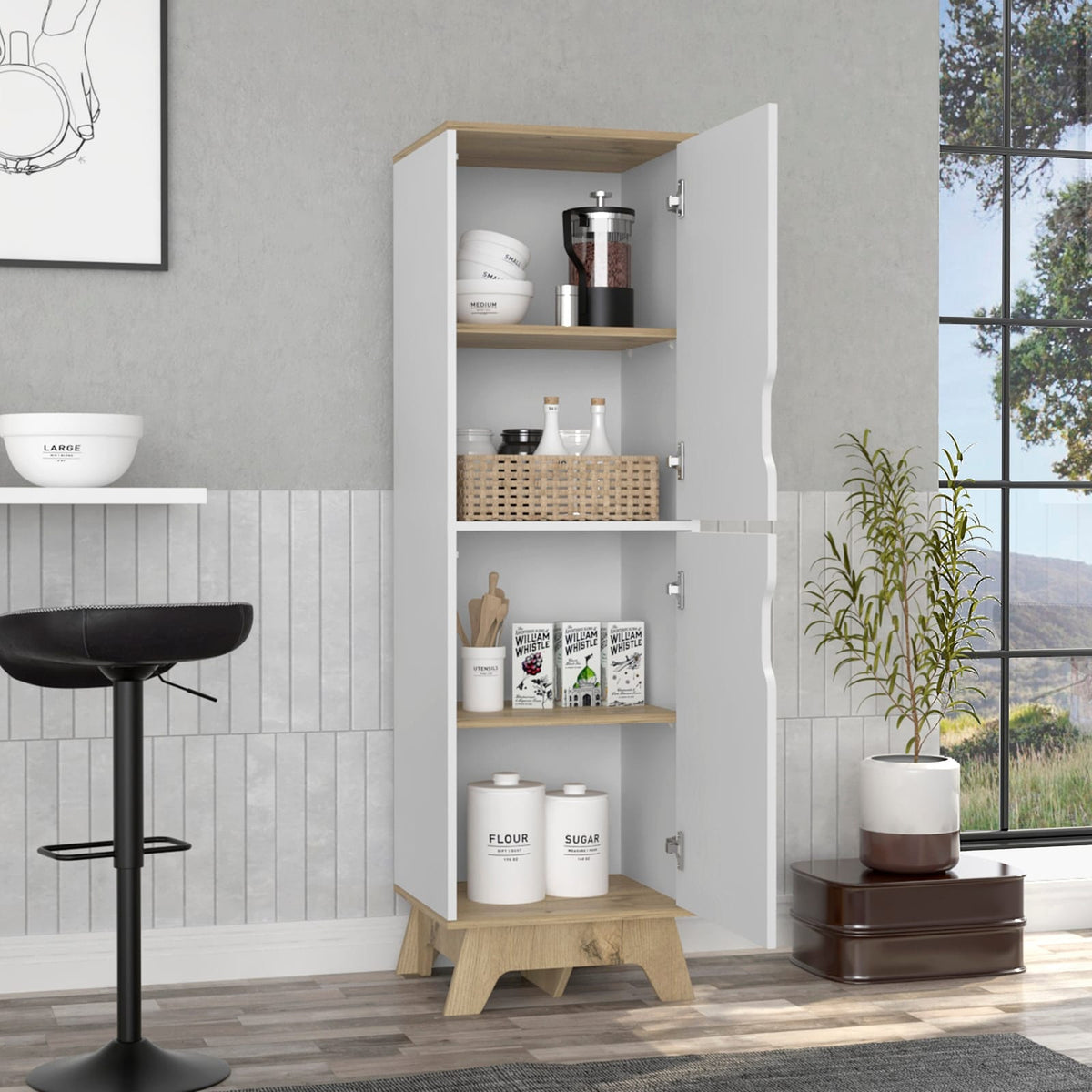 Bristol Nightstand - One Drawer, Top Surface Storage
