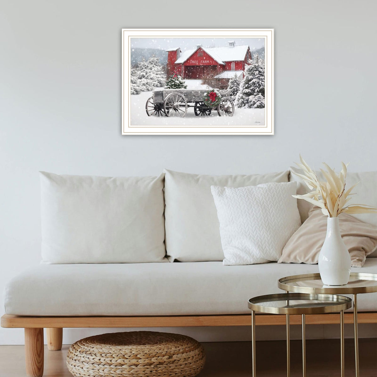 Multi Wood and Paper Wall Art Print for Living Room Decor