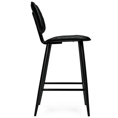 Black Wood Counter Height Stools Set of 2