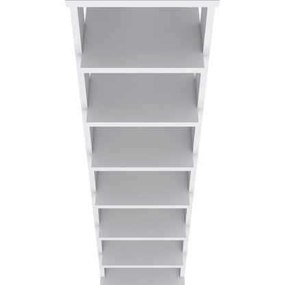 White 7-Tier Shoe Rack Tall Vertical Storage for Living Room