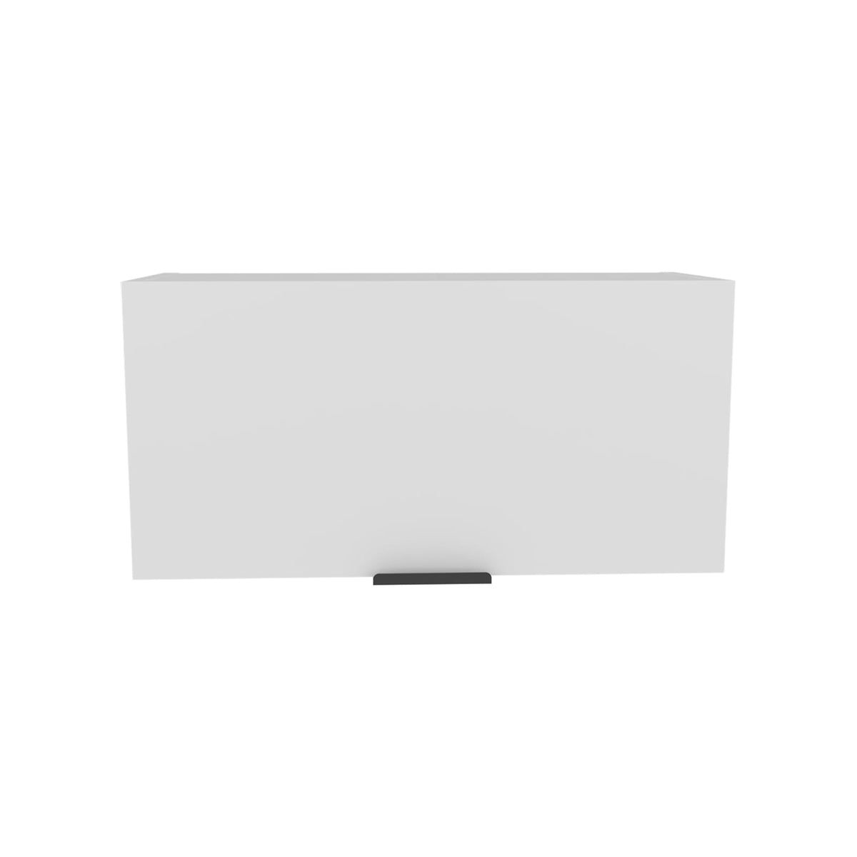 85" White Particle Board Wall Cabinet - Storage Solution for Living Room