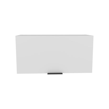 85" White Particle Board Wall Cabinet - Storage Solution for Living Room