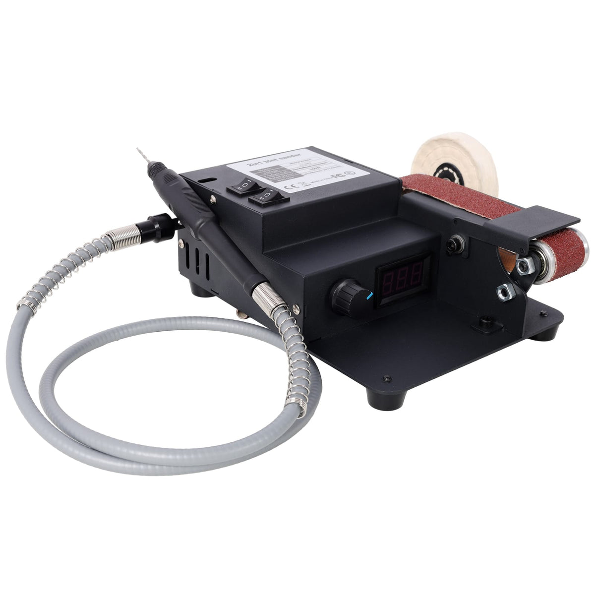 2-in-1 Belt Sander - Mini Electric Polisher, Black