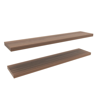 Walnut Engineered Wood Shelves - 9.8" W x 47.3" H