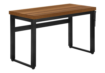 Adjustable Walnut Computer Desk - 29.5" to 48" Height for Home Office