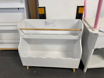 Small White Kids Bookshelf - MDF Storage Unit