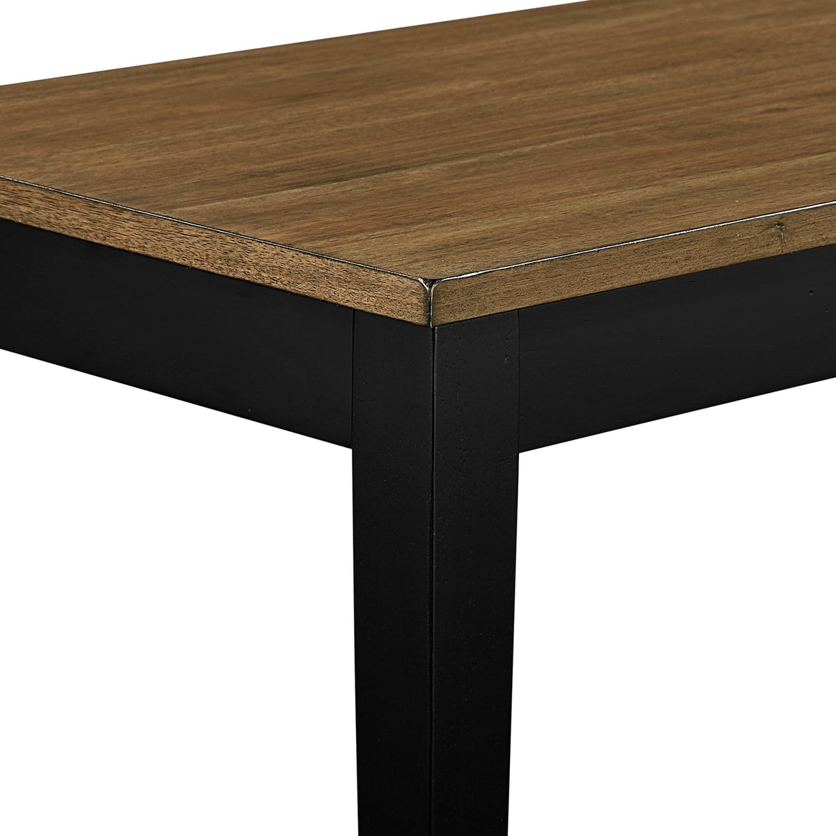 Modern Farmhouse Wood Bench in Black Brown Finish for Dining Room