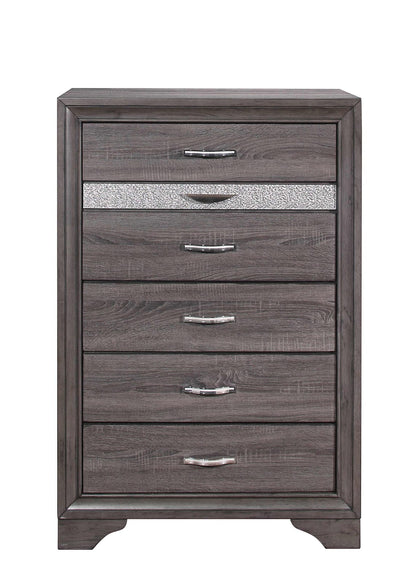 Gray 6 Drawer Dresser - Modern Bedroom Storage
