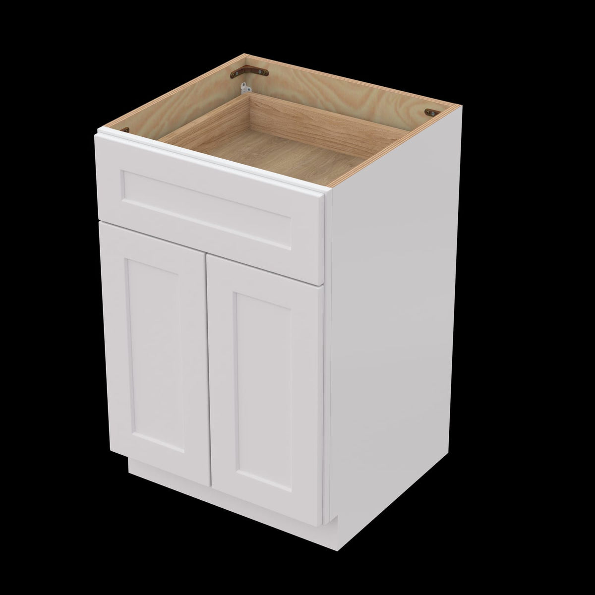 24" Solid Wood White Shaker Base Cabinet - Storage & Kitchen Solutions