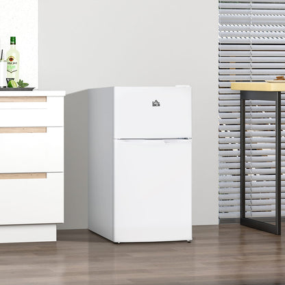 Mini Fridge with Freezer - 3.2 Cu.Ft Compact White Refrigerator for Dining Room