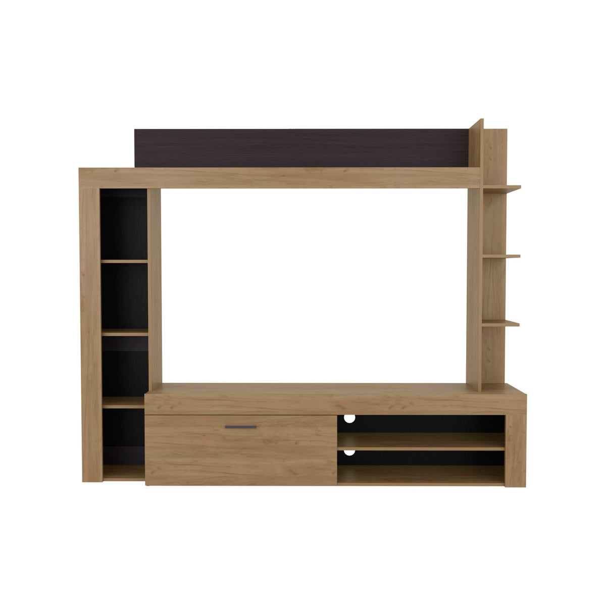 Multicolor Particle Board TV Stand with Storage
