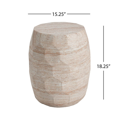 Lightweight Concrete Side Table - Beige Outdoor/Indoor Table