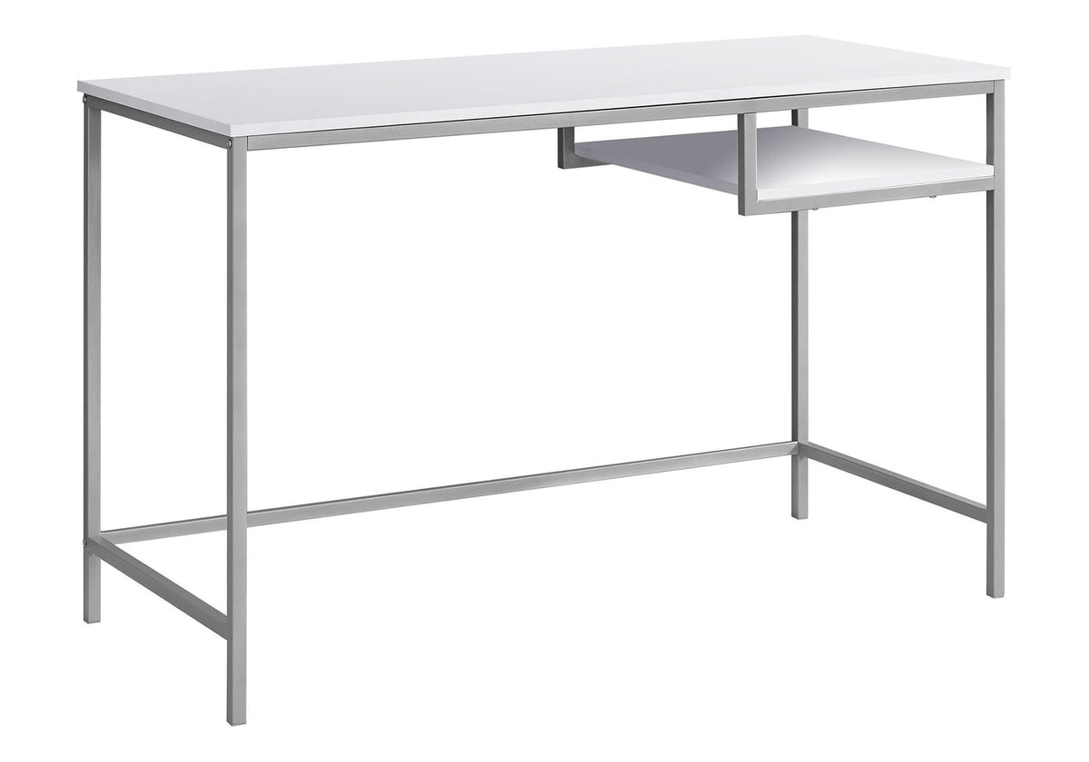 Computer Desk, White MDF - 48" Home Office Desk