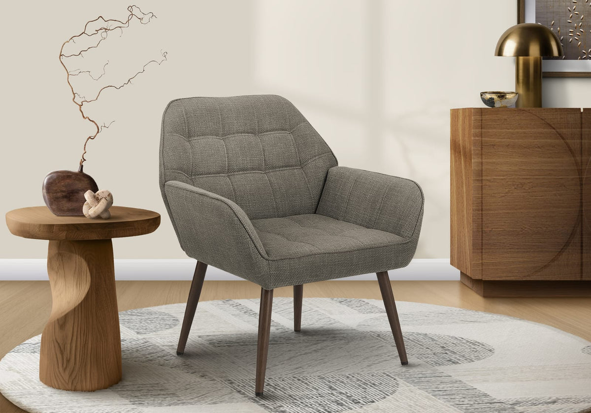 Light Brown Accent Chair - 29"h, Polyester Fabric for Living Room