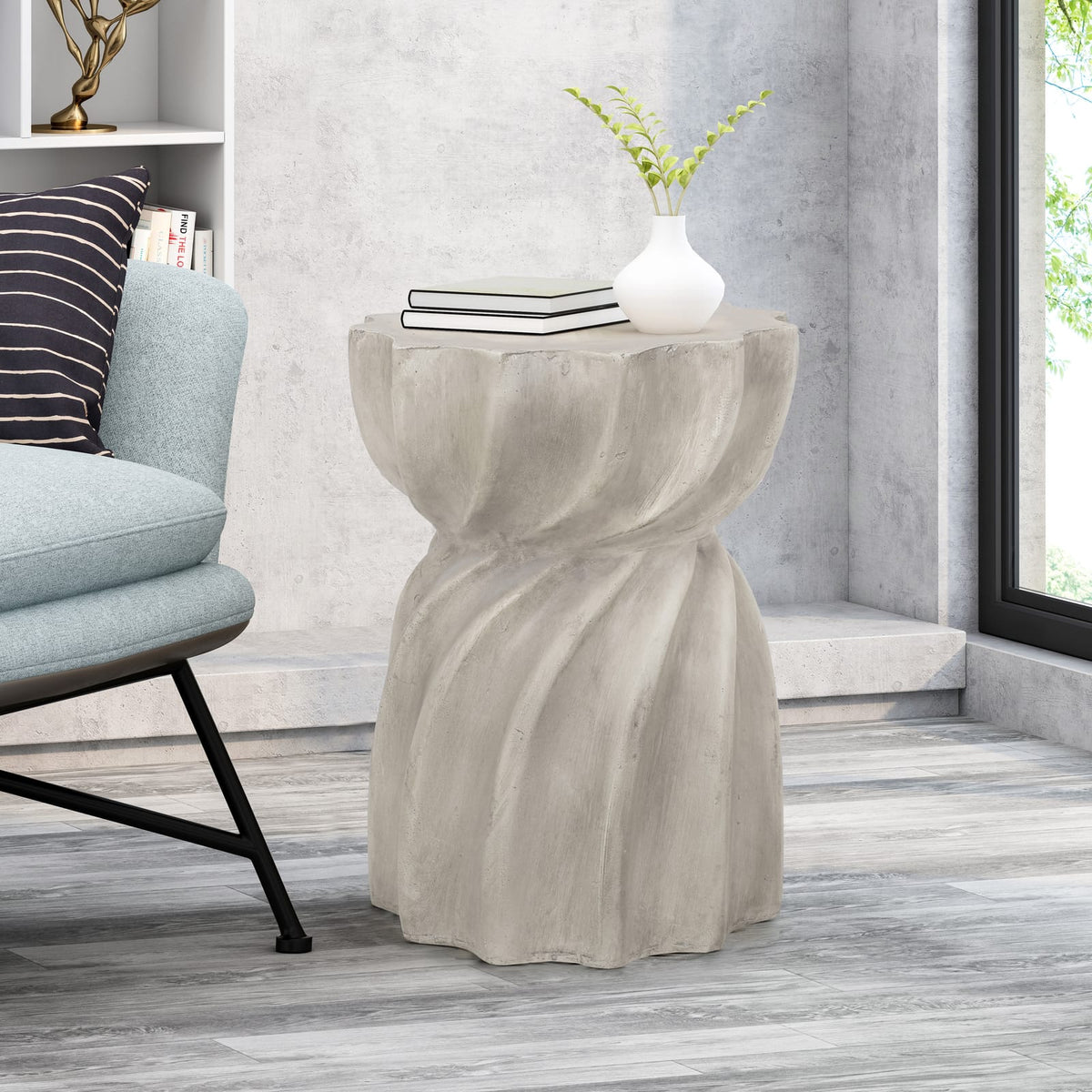 CANIS Side Table - Grey Magnesium Oxide Outdoor Table