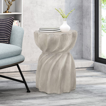 CANIS Side Table - Grey Magnesium Oxide Outdoor Table