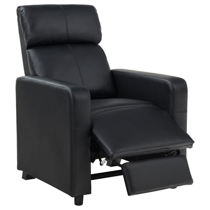 Warren Black Upholstered 5-seater Home Theater with 2 Wedge Consoles