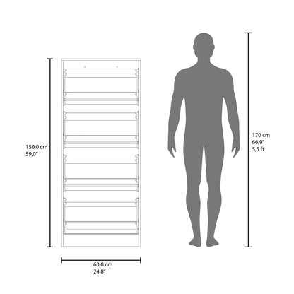 Black Shoe Rack - 4 Shelves, Storage Cabinet for Living Room