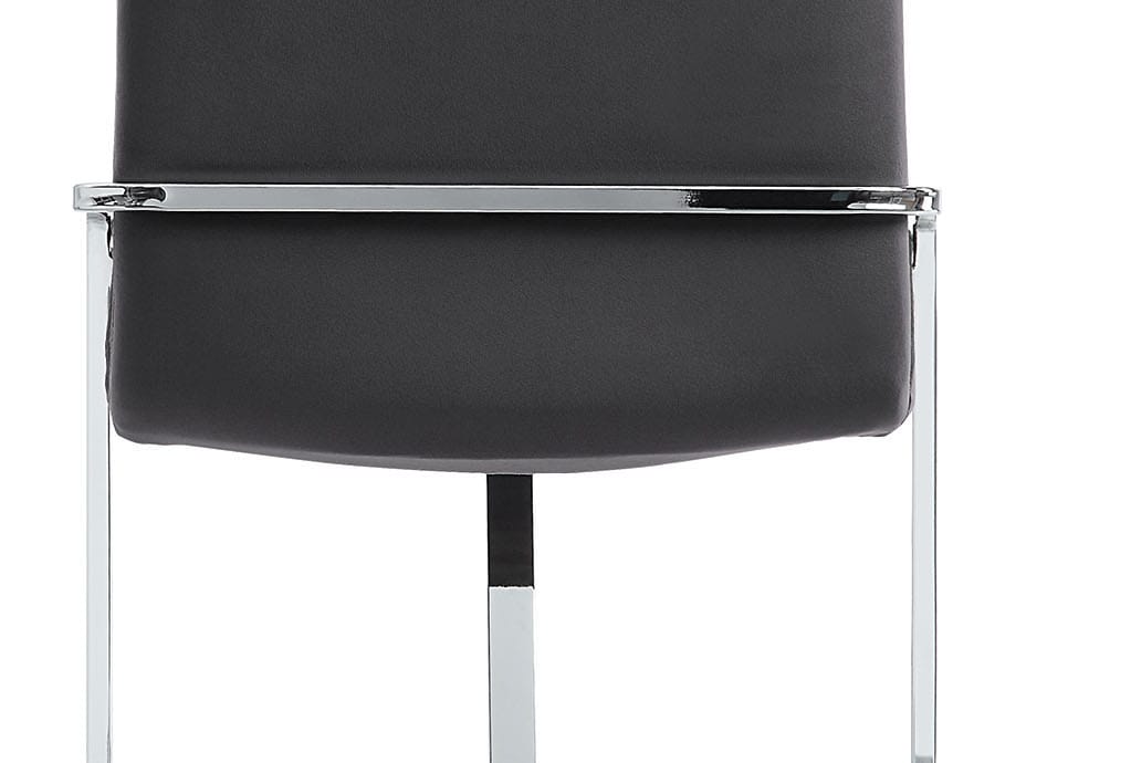 Zlatan Gray Velvet & Chrome Side Chair (Set of 2) - Dining Room Seating
