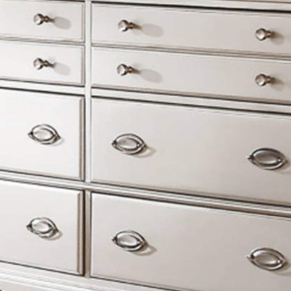 Classic Silver Bedroom Dresser - 6 Drawers MDF