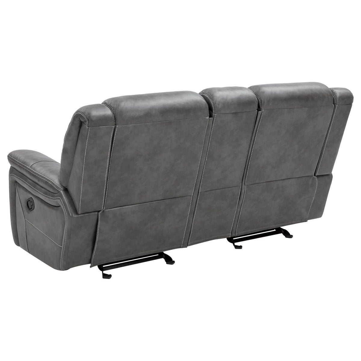 Carmen Cool Grey Motion Loveseat with Storage - Comfortable & Stylish