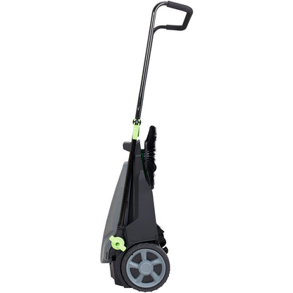 Gray Carbon Steel Hand Push Sweeper - 25.6" Floor Sweeper