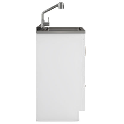 Cardinal 28" Laundry Cabinet - White with Sink & Faucet for Bathroom