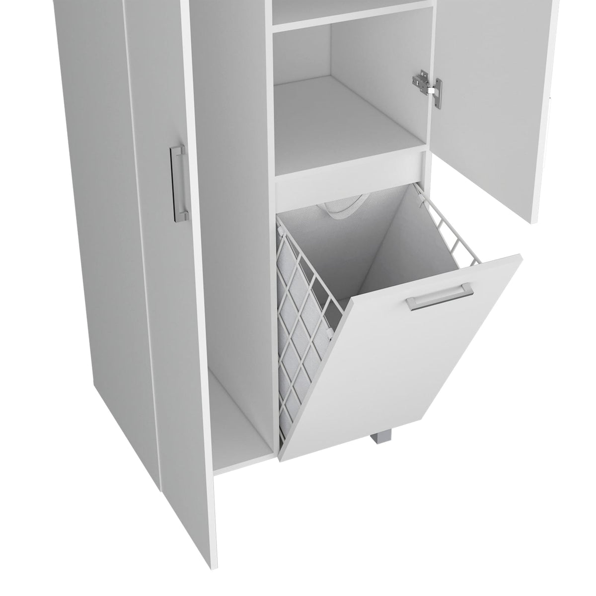 70.9" White Storage Cabinet - Smart Organization